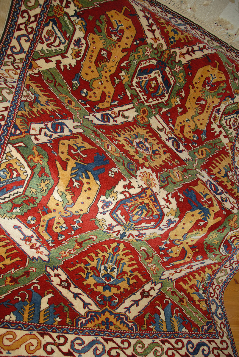 Caucasian Dragon carpet, inspired by the Victoria and Albert Museum
